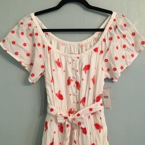 NWT Anthropologie Esme Embroidered Floral Maxi Dress